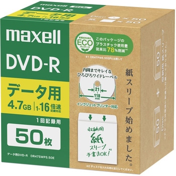 データ用DVD-Rエコパッケージ マクセル