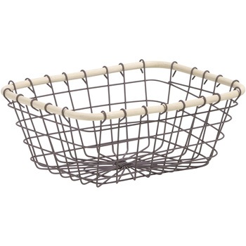 558-006 Vワイヤー&ラタン 長角バスケット SG Wonder zone 12355080