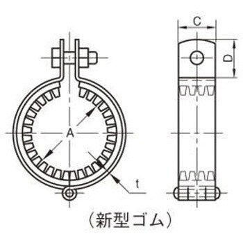 防振吊バンド アカギ 吊配管金具 【通販モノタロウ】