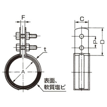デップSU立バンドステンボルトナット付 アカギ
