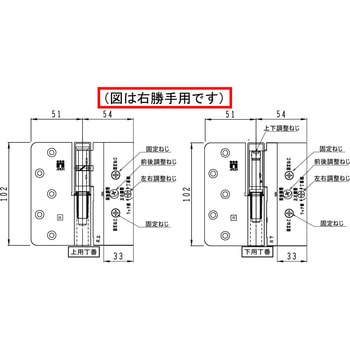 No.1730 アーチ新3次元調整丁番 ニシムラ