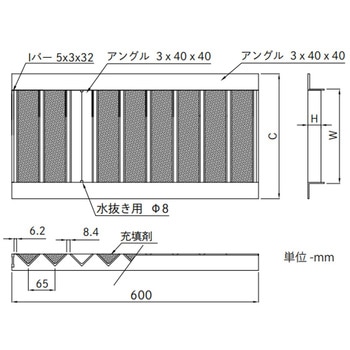 景観用グレーチング HYUシリーズ ブラウン 細目型 法山本店