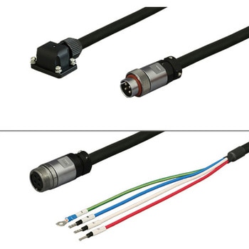 三菱電機J4/J3対応電源ケーブル<中継><アングルプラグ><反負荷側><可動> ダイヤトレンド