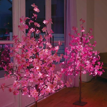 春の装飾品(さくら演出) LED100球ストレートライト 桜立ち木用 屋外使用可 ストア・エキスプレス