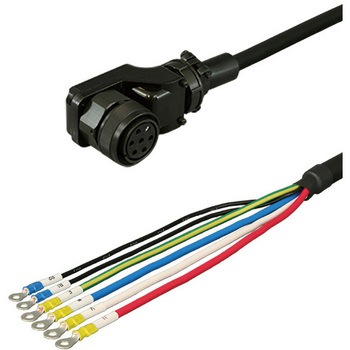 三菱電機J4/J3/J2S対応電源ケーブル電磁ブレーキ付き<直結><低背アングルプラグ><反負荷側><可動> ダイヤトレンド