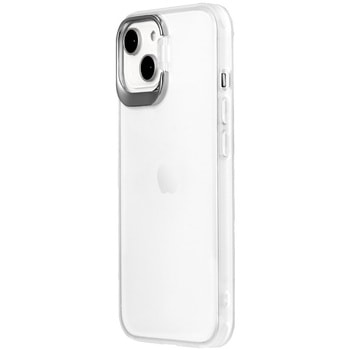 iPhone 14 iPhone 13 スタンド付き耐衝撃ハイブリッドケース 「UTILO Stand」 クリア ストラップホール付 LEPLUS NEXT