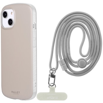 iPhone 14 iPhone 13 超軽量・極薄・耐衝撃ハイブリッドケース 「PALLET AIR STRAP」 (ショルダーストラップ付属) 肩掛け 薄型 LEPLUS NEXT
