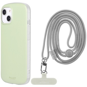 LN-IM22PLSGR iPhone 14 iPhone 13 ���y�ʁE�ɔ��E�ϏՌ��n�C�u���b�h�P�[�X �uPALLET AIR STRAP�v (�V�����_�[�X�g���b�v�t��) ���|�� ���^ LEPLUS NEXT 12446229