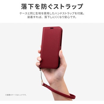 iPhone 14 Pro 本革風レザーフラップケース 「ORVA」 (ハンドストラップ付属) 耐衝撃 マグネット仕様 LEPLUS NEXT
