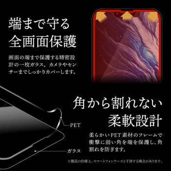 iPhone 14/iPhone 13/iPhone 13 Pro ガラスフィルム「GOD GLASS 極龍神」 不壊 全画面保護 ソフトフレーム 超透明 GOD GLASS