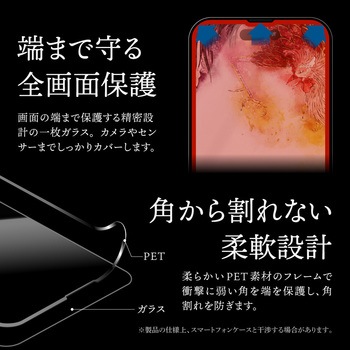 iPhone 14 Pro ガラスフィルム「GOD GLASS 超凰神」 不壊 全画面保護 ソフトフレーム ブルーライトカット GOD GLASS
