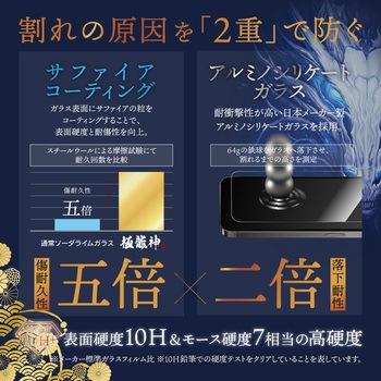iPhone 14 Pro ガラスフィルム「GOD GLASS 極龍神」 練磨 全画面保護 超透明 GOD GLASS