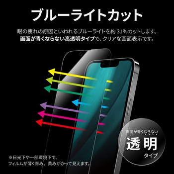 iPhone 14/iPhone 13/iPhone 13 Pro ガラスフィルム「GLASS PREMIUM FILM」 全画面保護 ブルーライトカット LEPLUS NEXT