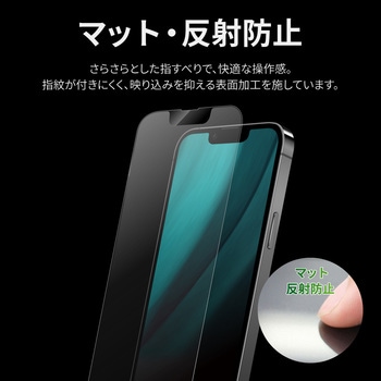iPhone 14/iPhone 13/iPhone 13 Pro ガラスフィルム「GLASS PREMIUM FILM」 全画面保護 マット・反射防止 - LEPLUS NEXT