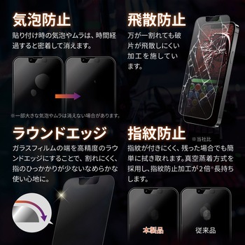 iPhone 14/iPhone 13/iPhone 13 Pro ガラスフィルム「GLASS PREMIUM FILM」 全画面保護 ゲーム専用 LEPLUS NEXT