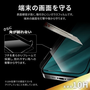 iPhone 14/iPhone 13/iPhone 13 Pro ガラスフィルム「GLASS PREMIUM FILM」 全画面保護 ソフトフレーム 3次強化 ブルーライトカット 耐衝撃 LEPLUS NEXT