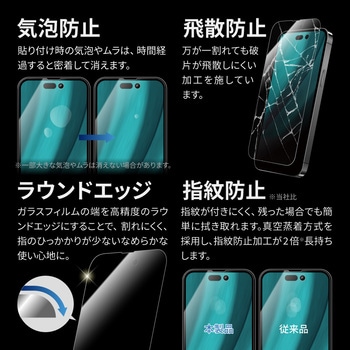 iPhone 14 Pro ガラスフィルム「GLASS PREMIUM FILM」 全画面保護 ブルーライトカット LEPLUS NEXT