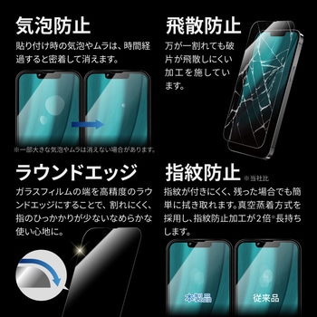 iPhone 14 Plus/13 Pro Max ガラスフィルム「GLASS PREMIUM FILM」 全画面保護 ブルーライトカット LEPLUS NEXT