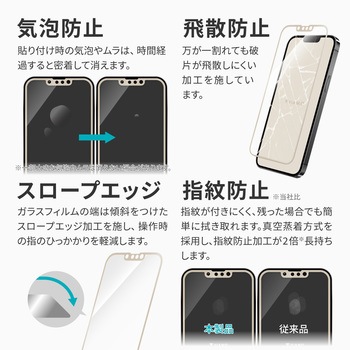 iPhone 14 Plus/iPhone 13 Pro Max ガラスフィルム「ViAMO COLOR GLASS」 全画面保護 ソフトフレーム LEPLUS NEXT