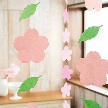 春の装飾品(さくら演出) 桜5連ハンギング 2本セット ストア・エキスプレス