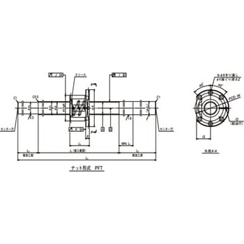 標準ボールねじ(軸端未加工品) 工作機械用ボールねじ SS W5010SS-1Z-C5Z10 NSK(日本精工)
