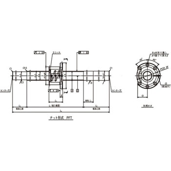 標準ボールねじ(軸端未加工品) 工作機械用ボールねじ SS W5010SS-1Z-C5Z10 NSK(日本精工)