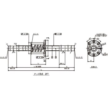 標準ボールねじ(軸端未加工品) 工作機械用ボールねじ SS W5010SS-1Z-C5Z10 NSK(日本精工)