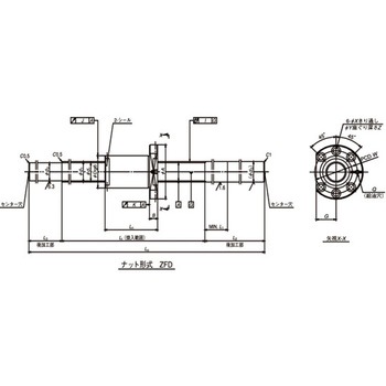 標準ボールねじ(軸端未加工品) 工作機械用ボールねじ SS W5010SS-1Z-C5Z10 NSK(日本精工)