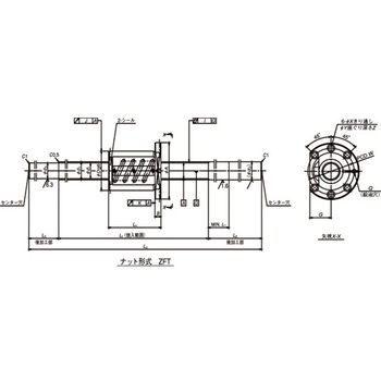 標準ボールねじ(軸端未加工品) 工作機械用ボールねじ SS W5010SS-1Z-C5Z10 NSK(日本精工)