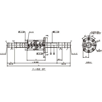 標準ボールねじ(軸端未加工品) 工作機械用ボールねじ SS W5010SS-1Z-C5Z10 NSK(日本精工)
