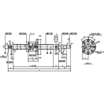 標準ボールねじ(軸端完成品) 工作機械用ボールねじ SA W2811SA-3P-C5Z6 NSK(日本精工)
