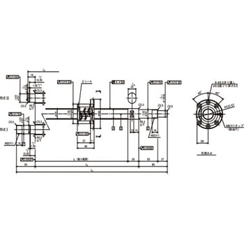 標準ボールねじ(軸端完成品) 工作機械用ボールねじ SA W2811SA-3P-C5Z6 NSK(日本精工)