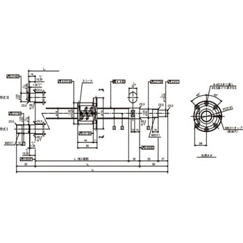 標準ボールねじ(軸端完成品) 工作機械用ボールねじ SA W2811SA-3P-C5Z6 NSK(日本精工)