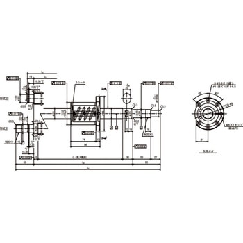 標準ボールねじ(軸端完成品) 工作機械用ボールねじ SA W2811SA-3P-C5Z6 NSK(日本精工)