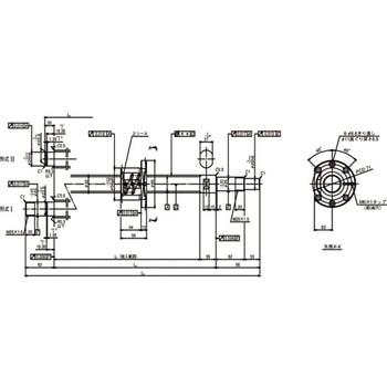 標準ボールねじ(軸端完成品) 工作機械用ボールねじ SA W2811SA-3P-C5Z6 NSK(日本精工)