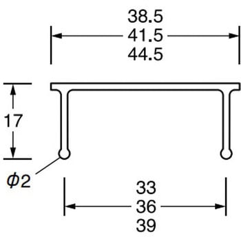 パルフラットレール アルミ GTWⅡ39型(上部用) ケージーパルテック