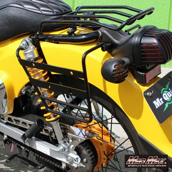 Mr Quick製 ホンダ CC110 クロスカブ用  JA60/JA45 ラウンドタイプ リアキャリア ブラック MAD MAX(マッドマックス)