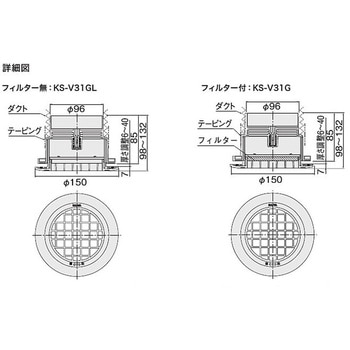 屋内換気口 天井取付タイプ NASTA(ナスタ)
