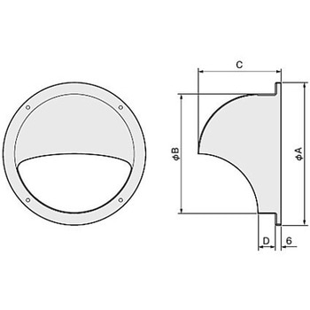 半円フードカバー ステンレス NASTA(ナスタ)