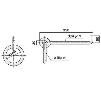 自在吊環 平足建設省型/丸足L型/平足 NASTA(ナスタ)