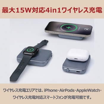 All in One 15W マグネットワイヤレスバッテリー HACRAY(ハクライ)