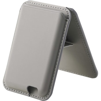 カードケース スマホスタンド MagSafe iPhone用 2～3枚収納 磁気防止シート付属 マグネット 簡単脱着 軽量 エレコム