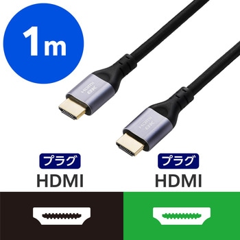 HDMI 2.1 ケーブル ウルトラハイスピード 8K 60Hz 4K 120Hz eARC VRR Dynamic HDR ナイロンメッシュ エレコム