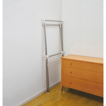 簡単すっきりバスタオルも干せる物干し X型 リブプラス