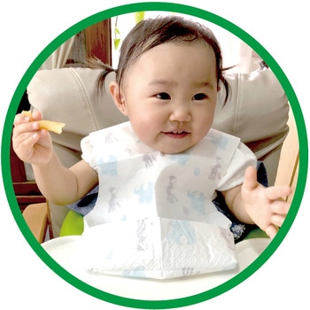 乳児用不織布まえかけ(5枚入) 使い捨てお食事エプロン アーテック