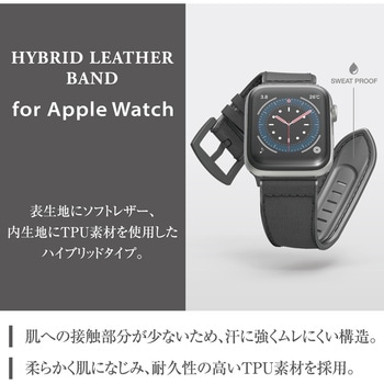 アップルウォッチ バンド ベルト [45mm 44mm 42mm] レザー ビジネス エレコム