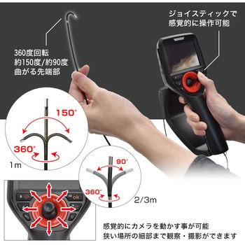 360度先端可動式極細工業内視鏡2.0mm径2mモデル サンコー(電子機器)
