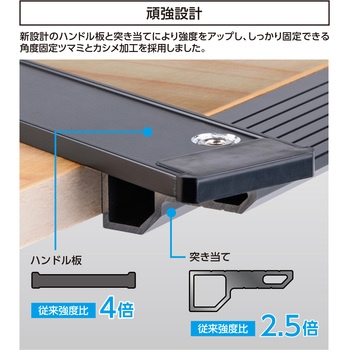 丸ノコガイド定規 たためるエルアングルNext 角度切断機能付 シンワ測定