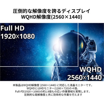 23.8型/2560×1440/HDMI×2、DP×2/ブラック/スピーカー有/2年保証 JAPANNEXT