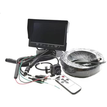 AHD・IPS7インチバイザー付モニター&AHDバックカメラセット 24V車用 BRIDGE